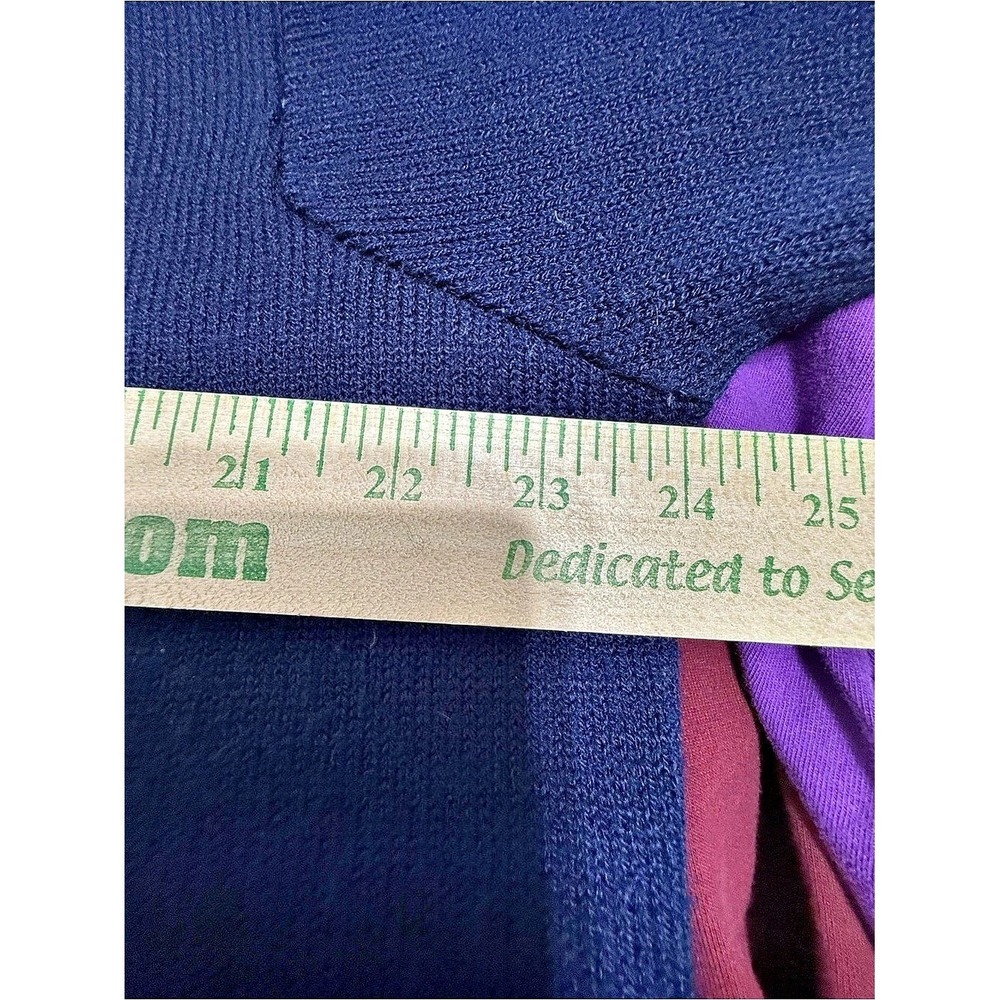 AMART Blue Knit Cardigan Shawl Collar Button Front Pockets XL - Picture 7 of 7